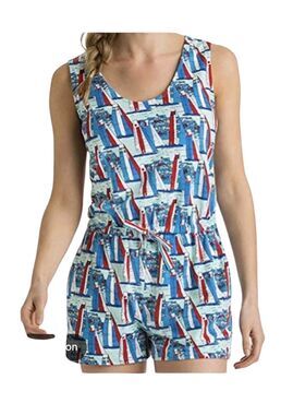 Vineyard Vines Medium Americas Cup Scoop Neck Short Romper